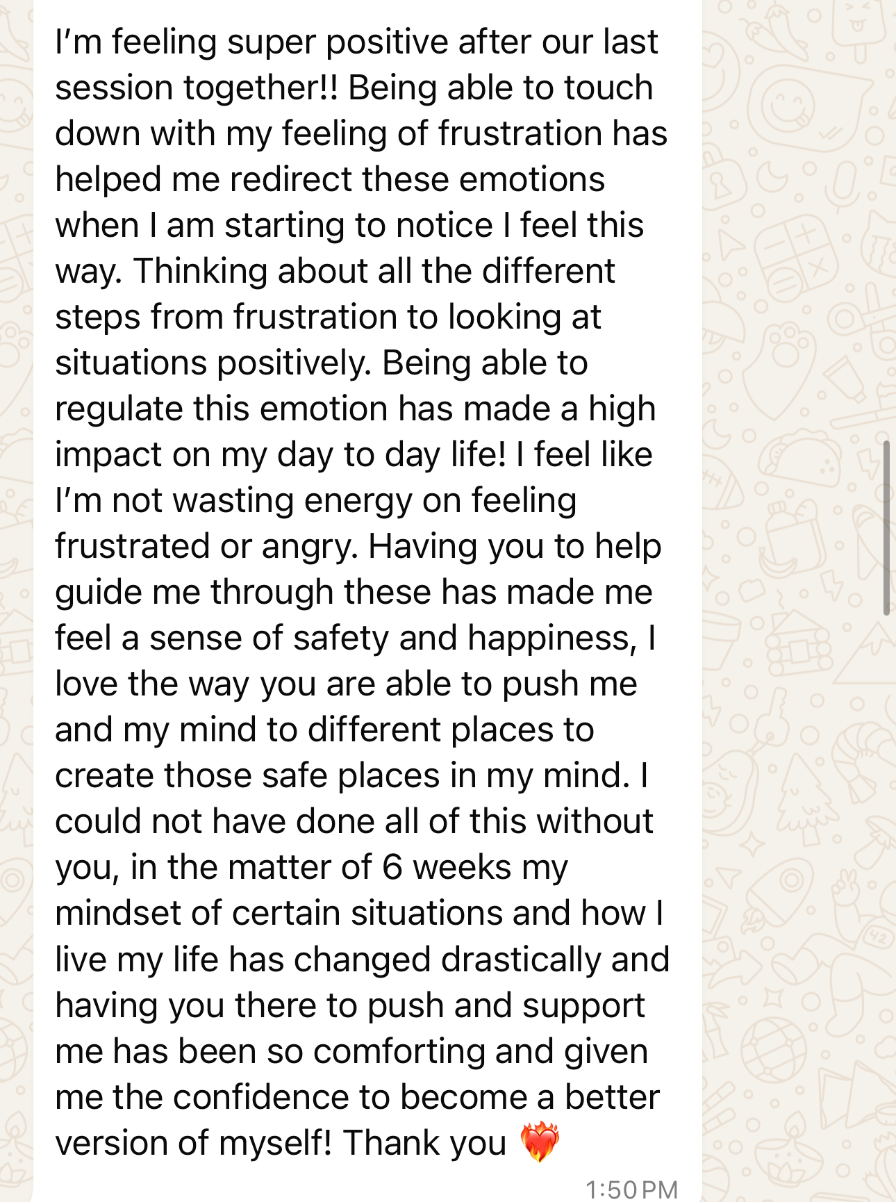 Client testimonial